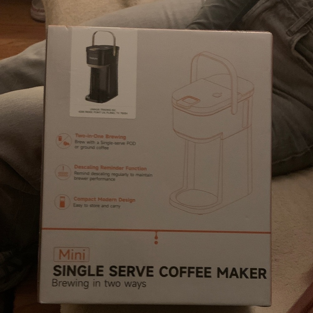 Mini Single Serve Coffee Maker - Black
